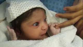 Cute Newborn Baby half an hour old [upl. by Ativet932]