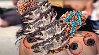 ASMR Remove Fishes amp Worms from Infected Feet  ASMR Animation Treatment amp Healing  2d surgery [upl. by Aliehc]