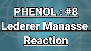 PHENOL 8  Lederer Manasse Reaction with Mechanism organicchemistry phenol [upl. by Annah]