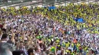 Third and fourth German goals celebration in the stadium in a single quick shot [upl. by Attevaj]