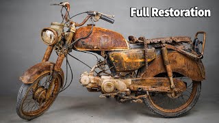 Full Restoration 40 Years Old ruined Classic Motorcycle [upl. by Sinnej]