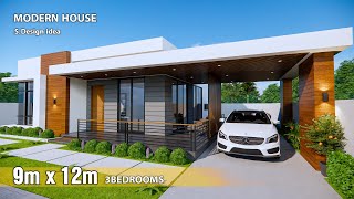 Modern Dream House  9m x 12m House plan 3Bedrooms [upl. by Stamata727]