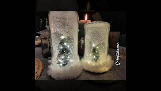 Winterlichter mit Tannenbaum und Lichterkette recycling upcycling diy snow winter shorts [upl. by Scevo]