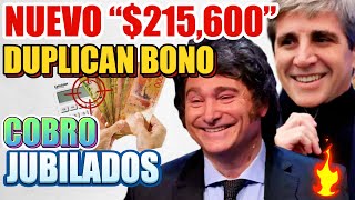 🤑NUEVO “💲215600” y DUPLICAN BONO de 💲70000 y confirman AUMENTO en JULIO JUBILADOS y PENSIONADOS [upl. by Boatwright]