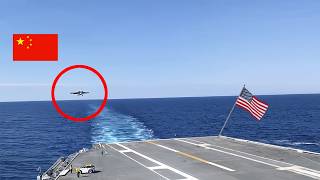 A Chinese Fighter Jet TRIES to Land on a US Aircraft Carrier Then THIS Happened [upl. by Leonore756]