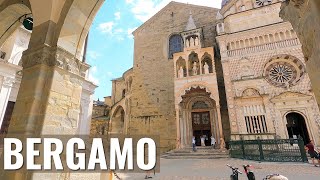 BERGAMO alta Italy walking tour in 4k Lombardy [upl. by Strade]