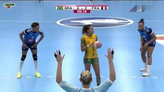 BRÉSIL VS FRANCE Handball Championnat du monde féminin 2015 Tour préliminaire [upl. by Nedle]