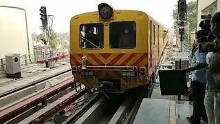 Metro Rake Entering Dakshineswar Metro Railway Station [upl. by Boonie783]