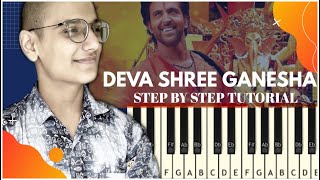 Deva Shree Ganesha  Easy Piano Tutorial  Step By Step With Notes amp Chords  Agneepath  PIX Series [upl. by Allveta]