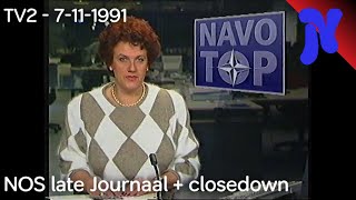 NOS late Journaal  closedown TV2 7111991 [upl. by Atikir]