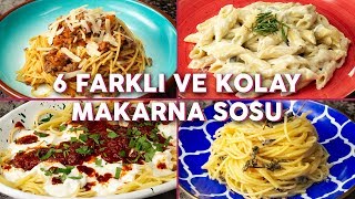 🍝 Hep Aynı Sosu Yapmaktan Sıkılanlara 6 Farklı ve Kolay Makarna Sosu Tarifi  Yemekcom [upl. by Pulcheria]