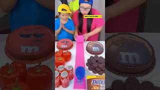 red cake vs chocolate cake ice cream funny viralvideo shorts [upl. by Karin655]