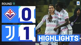 FIORENTINAJUVENTUS 01  HIGHLIGHTS  Miretti seals 4th win for the Bianconeri  Serie A 202324 [upl. by Aisor]