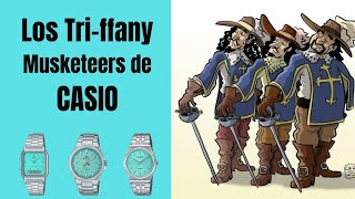 Los Triffany blue musketeers de Casio EFRS108D2BV MTPB145D2A1V y AQ230A2a2vt Tiffany dial [upl. by Anum519]