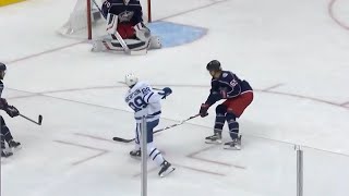 Toronto Maple Leafs Nick Robertson Rips OneTimer For First Career NHL Goal [upl. by Eidolem808]