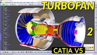 TURBOFAN DESIGN IN CATIA  Part 02  TURBINE IN CATIA  CATIA TUTORIALS  GENERATIVE SHAPE DESIGN [upl. by Kinsley313]