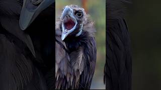 Near extinct Cinereous Vulture looking around wildlife shorts vulture [upl. by Enelehs]