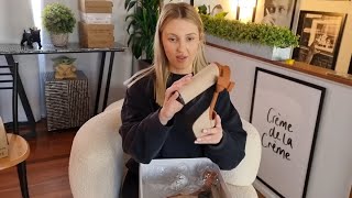 Catie Unboxes Beige 6 Inch Chunky Platform Shoes With Brown Strappy Upper [upl. by Mohammad]