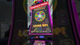 Hitting the Wheel Time bonus on wheel of fortune at Las Vegas airport Keeping it wheel [upl. by Yren]