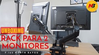 🔥RACK para DOBLE MONITOR F160  NORTH BAYOU 【UNBOXING】✅ [upl. by Ydolem]