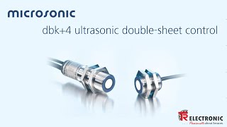 Microsonic dbk4 Ultrasonic Double Sheet Control Sensor [upl. by Elva]