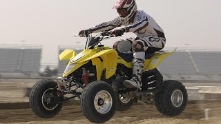 2008 Suzuki QuadRacer LTR450 First Ride  MotoUSA [upl. by Derr]