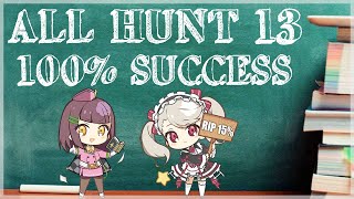 ALL HUNT 13 with 100 SUCCESS 12 min run  NO MORE 15 RNG  Epic Seven [upl. by Demitria854]