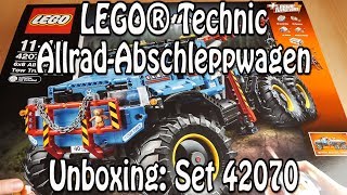 Unboxing LEGO AllradAbschleppwagen Technic Set 42070 [upl. by Ainattirb]