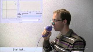 NDD EasyonPC Spirometer  FVL Flow Volume Loop test [upl. by Nauwtna]