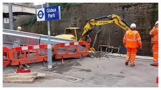 RAIL  GIDEA PARK CROSSRAIL BALLAST MOVEMENT [upl. by Lecirg914]