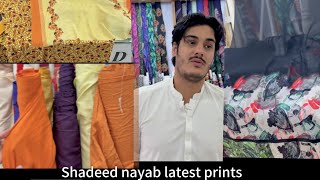 Shadeed nayab latest prints armani satin silk and marina plen order now 03249386878 [upl. by Barthol708]