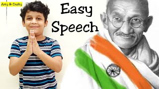 Gandhi Jayanti Speech 2 October for Kids in English 5 lines on Gandhi Jayanti speech on Gandhiji [upl. by Nnaeinahpets101]