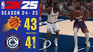 PHOENIX SUNS vs LOS ANGELES CLIPPERS  SEASON 20242025  NBA 2K25 [upl. by Eillod]