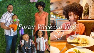 VLOG ✨ Easter ✝️🐰🤍 Curly hair 👩🏾‍🦱  Family dinner 🍽️ [upl. by Nosille]