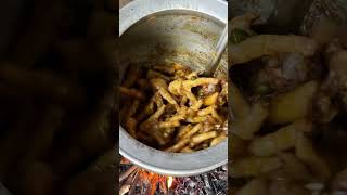 Chicken Feet Chicken Panjay Recipe by Village Couple  Husband Helping in Cooking in the Village [upl. by Leviram]