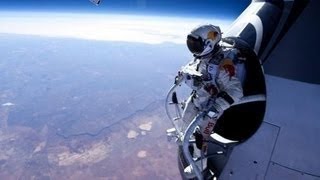 Felix Baumgartner Red Bull Stratos FULL SPACE JUMP VIDEO [upl. by Man]