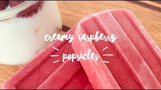 Creamy Raspberry Popsicles With DairyFree Vegan Option [upl. by Hsizan559]