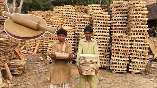 Process of Making Rolling Board And Pin  Creative Wood Working Idea  Cheap Woodworking [upl. by Tereb]