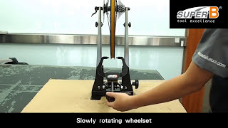 How to Use the TBPF35 Professional mechanic wheel truing stand EN [upl. by Atnim]