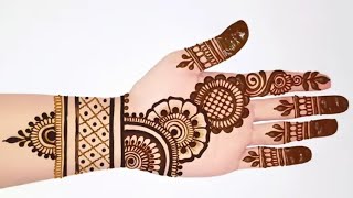 Stylish Simple Mehndi design for hands Easy Mehandi ka design Mehandi Mehndi designsHenna मेंहदी [upl. by Oijile]