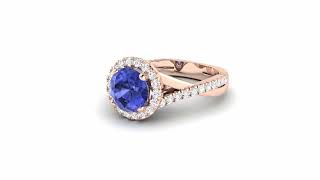 14K Solid White Gold Natural Tanzanite amp Diamond Ring December Birthstone [upl. by Filiano]