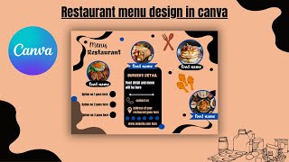 How to design an amazing trifold food flyer in CANVA  CANVA food flyer design fsa [upl. by Rorie554]