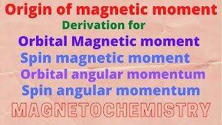 Lecture 02  Origin of magnetic moment Concept of Orbital and spin magnetic moment [upl. by Leonanie]