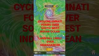 Cyclone Emnati Forms Over Southwest Indian Ocean  Landfall Likely Over Madagascar [upl. by Hurff651]