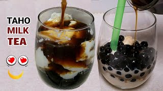 TAHO MILK TEA Ang Sarap Pala 😋😋😋 How To Make Taho Milk Tea at Home  Must try [upl. by Ordnazil]