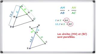 Montrer que des droites sont parallèles ou non Théorème de Thalès [upl. by Ardaid]
