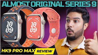 Apple HK9 Pro Max Smart Watch 45MM🔥Amoled Display90Hz Screen⚡Compass⚡KING OF Series 9 Review 2023🔥 [upl. by Keeler]