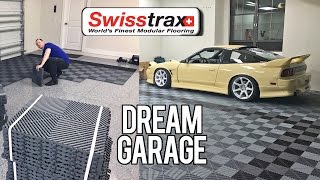 Building the Dream Garage Swisstrax Flooring Install [upl. by Cha]