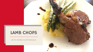 How to make LAMB CHOPS in the oven with baked asparagus DATE NIGHT [upl. by Ityak]