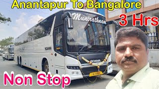 Anantapur To Bangalore Non Stop AC Multi Axle Bus  Munirathnam Motors Non Stop [upl. by Covell]